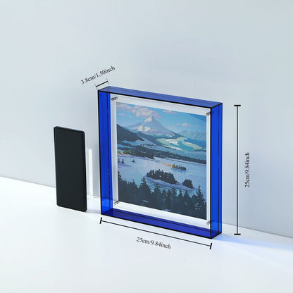 Skorter | Elegant Acrylic Picture Frame - Transparent Minimalist Design for Wall Art and Posters, 25x25cm Table Display, No Inserts Included