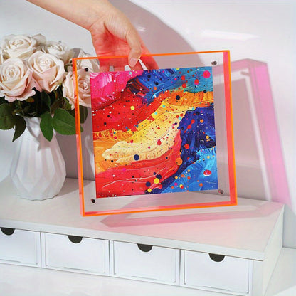 Skorter | Elegant Acrylic Picture Frame - Transparent Minimalist Design for Wall Art and Posters, 25x25cm Table Display, No Inserts Included