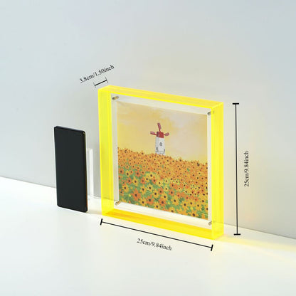 Skorter | Elegant Acrylic Picture Frame - Transparent Minimalist Design for Wall Art and Posters, 25x25cm Table Display, No Inserts Included