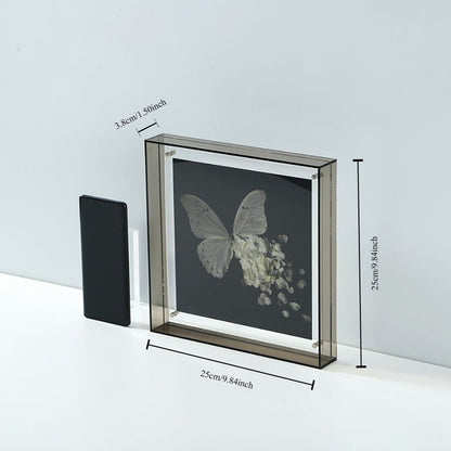 Skorter | Elegant Acrylic Picture Frame - Transparent Minimalist Design for Wall Art and Posters, 25x25cm Table Display, No Inserts Included
