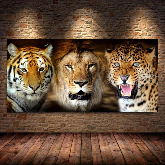Skorter | DIY Diamond Painting Set - 80x40cm Tiger & Lion Design