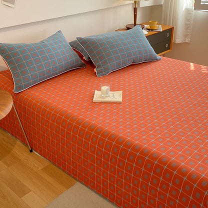 Skorter | Cotton Gauze Plaid & Square Breathable Bedding