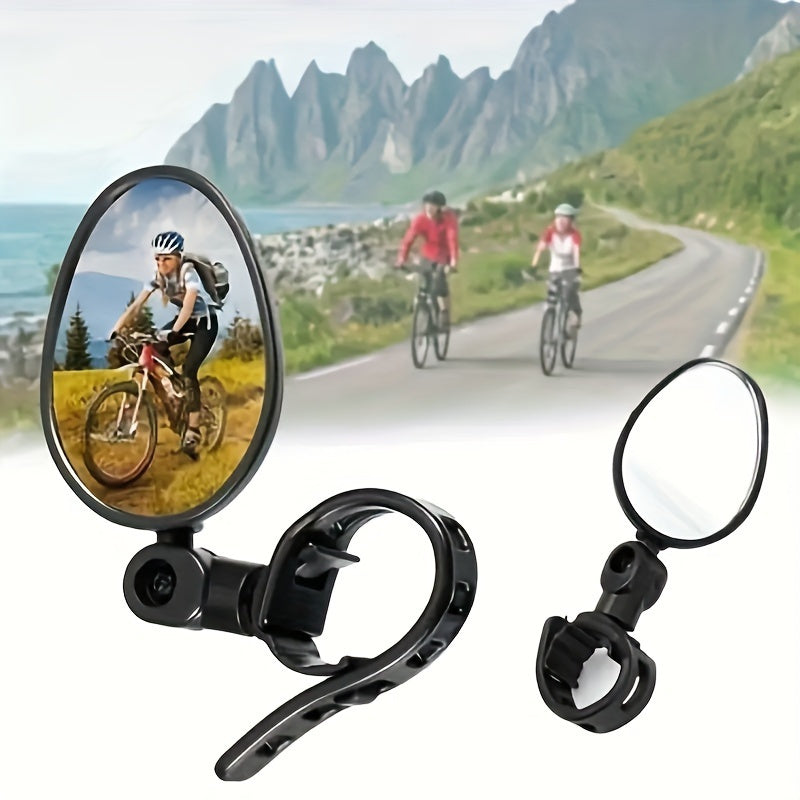 Skorter | 2 Pieces Bicycle Rearview Mirrors - Wide Angle, Oval Shape, Universal Fit