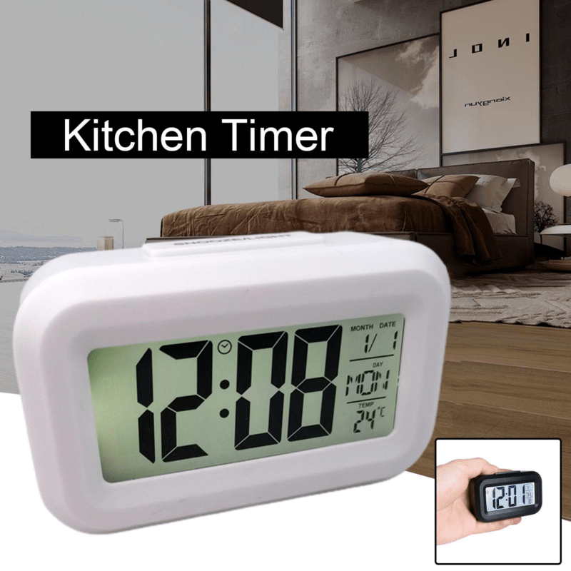 Skorter | SmartAlarm - Mini LCD Alarm Clock with Music and Temperature Display