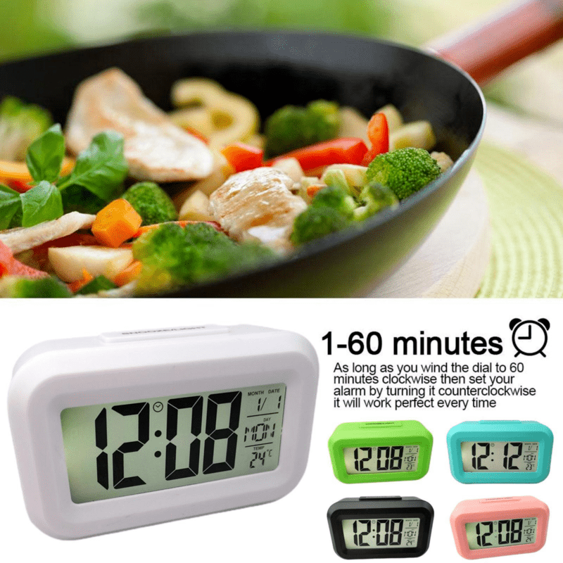 Skorter | SmartAlarm - Mini LCD Alarm Clock with Music and Temperature Display