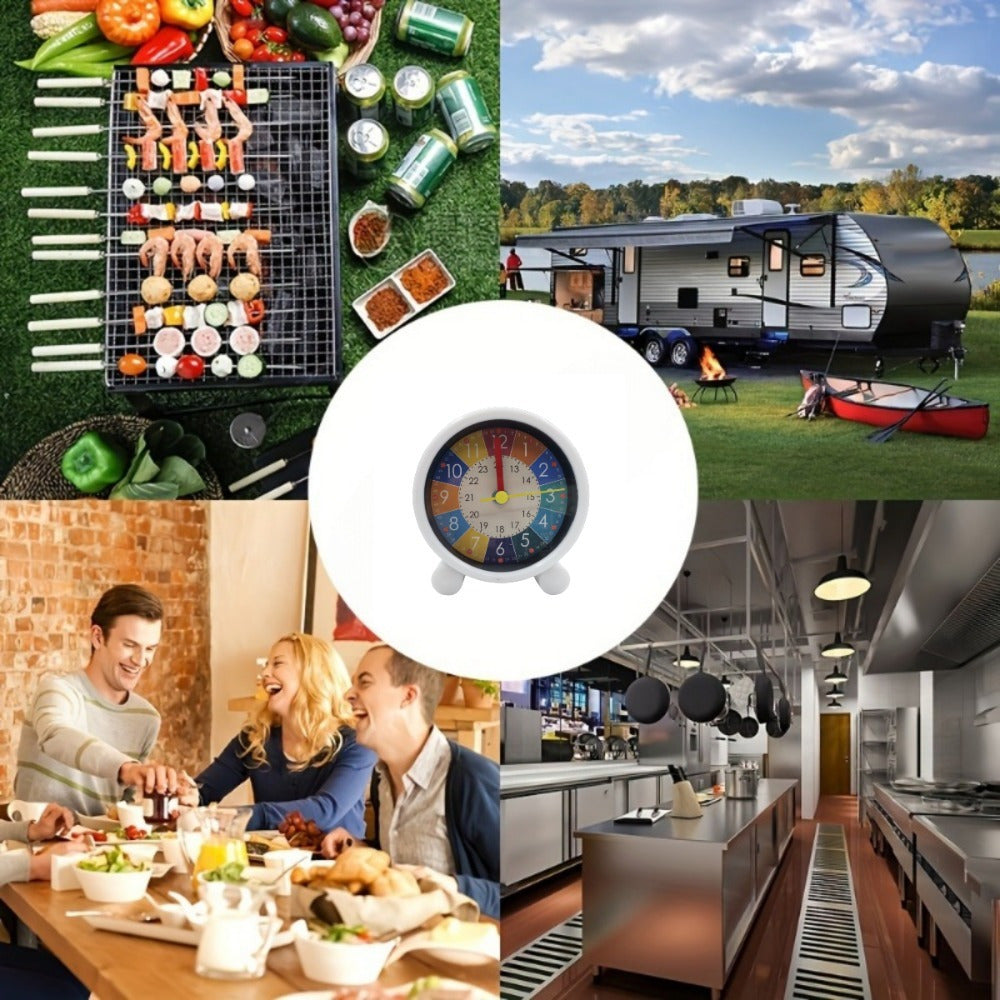 Skorter | RainbowClock - Silent Rainbow Clock with Colorful Numbers