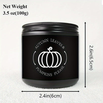 Skorter | Autumn Leaves & Pumpkin Scented Candle - Glass Jar with Lid, Seasonal Aromatherapy Without Electricity