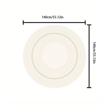 Skorter | Elegant Cream Round Rug - Soft, Non-Slip, Machine Washable - Perfect for Living Room, Bedroom, and Home Office