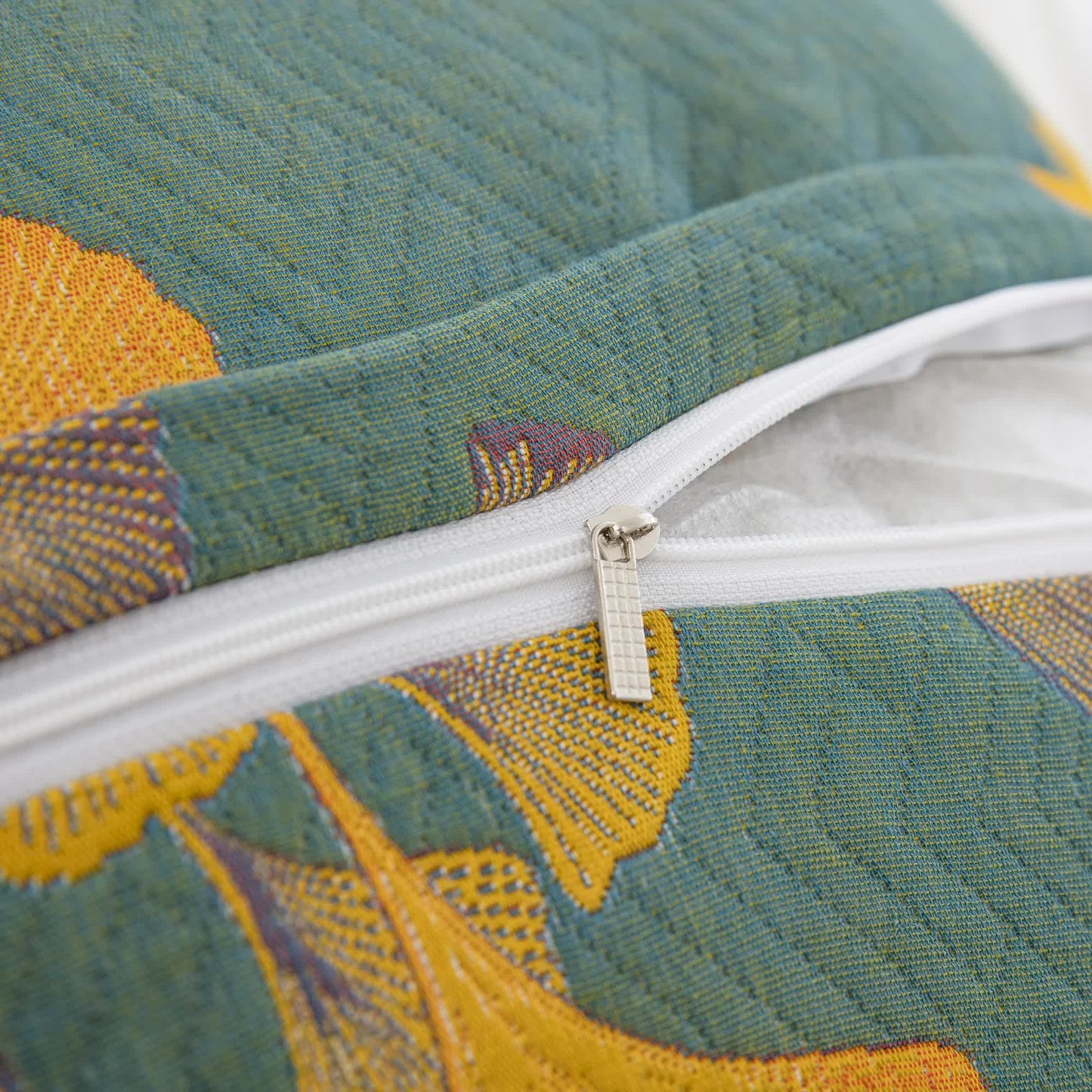 Skorter | Cotton Gauze Jacquard Ginkgo Leaf Pillowcases(2PCS)