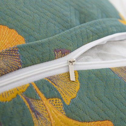 Skorter | Cotton Gauze Jacquard Ginkgo Leaf Pillowcases(2PCS)