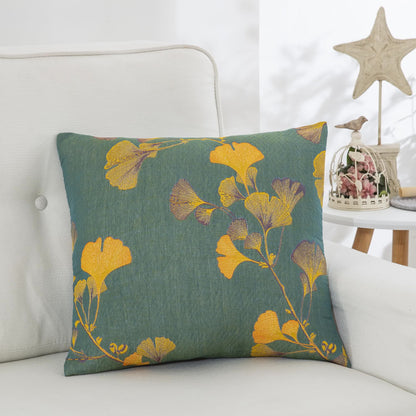 Skorter | Cotton Gauze Jacquard Ginkgo Leaf Pillowcases(2PCS)