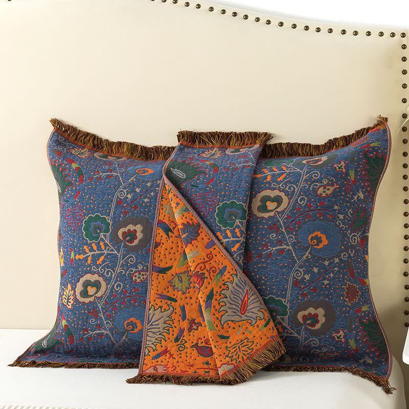 Skorter | Cotton Gauze Vintage Floral Pillow Towel(2PCS)