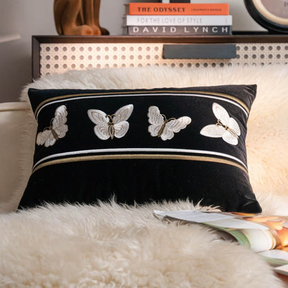 Skorter | Embroidery Butterfly Soft Decorative Pillowcase
