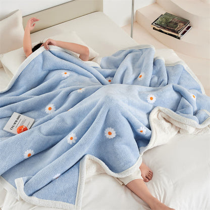 Skorter | Refresh Floral Daisy Soft Fleece Blanket