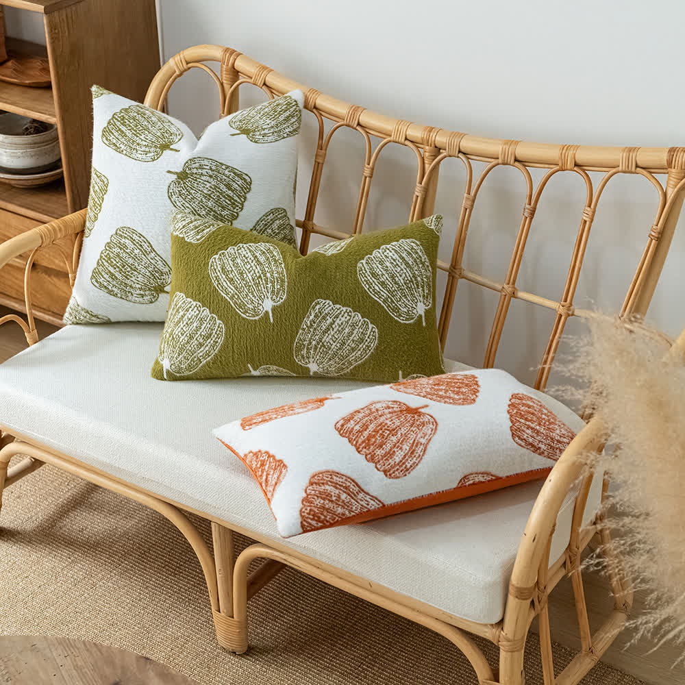 Skorter | Chenille Halloween Festive Pumpkin Pillow Cover