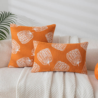 Skorter | Chenille Halloween Festive Pumpkin Pillow Cover