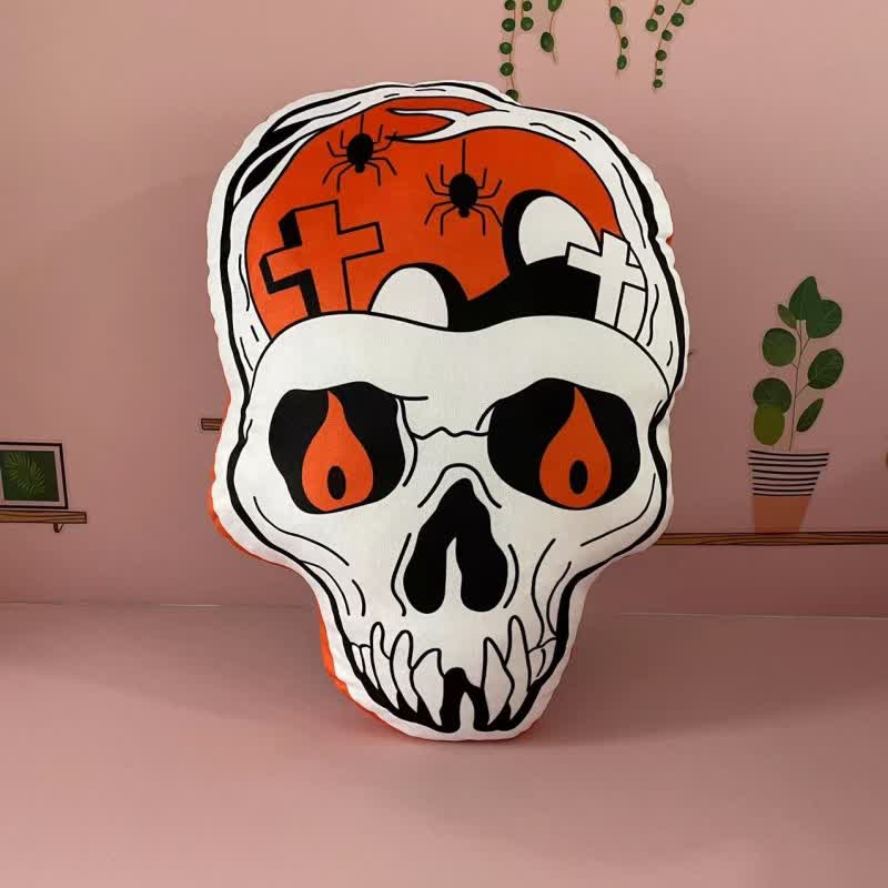 Skorter | Halloween Pumpkin Monster Lumbar Pillow