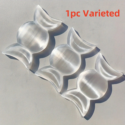 Skorter | CrystalHola - Boho Chic Gypsum Moon with Crystal Details