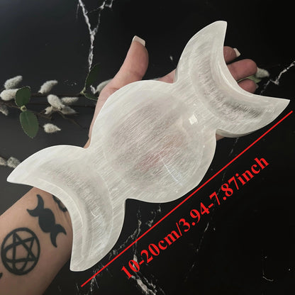 Skorter | CrystalHola - Boho Chic Gypsum Moon with Crystal Details