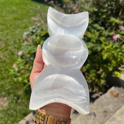 Skorter | CrystalHola - Boho Chic Gypsum Moon with Crystal Details