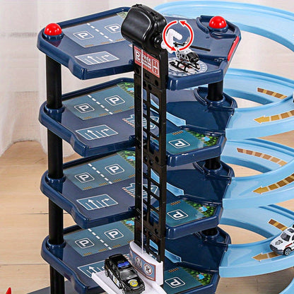 Skorter | FirePark Garage Playset – Multi-Level Fire Station with Fire Trucks & Traffic Signs for Adventurous Kids