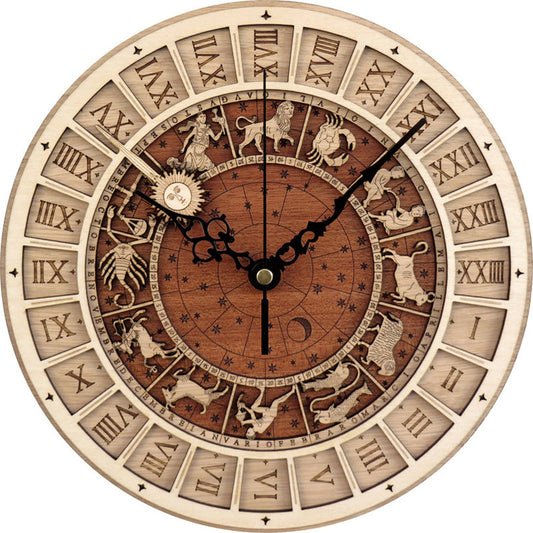 Skorter | 12 Constellations Wood Wall Clock