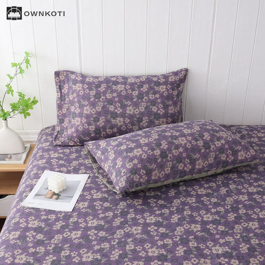 Skorter | Cotton Gauze Jacquard Floral Soft Pillowcases(2PCS)