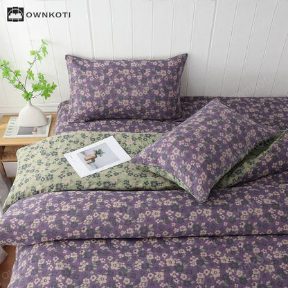Skorter | Cotton Gauze Jacquard Floral Soft Pillowcases(2PCS)