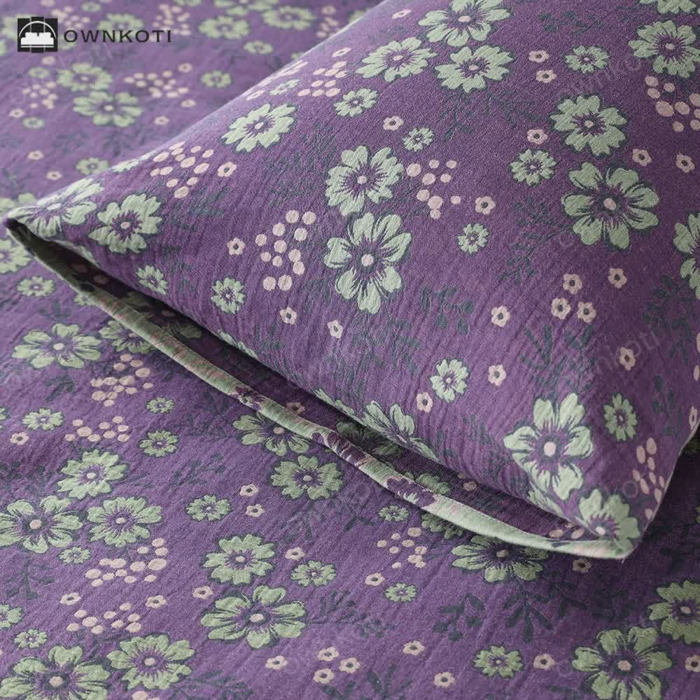 Skorter | Cotton Gauze Blomming Floral Breathable Pillowcases(2PCS)