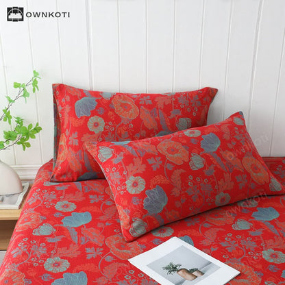 Skorter | Breathable Cotton Gauze Floral Pillowcases(2PCS)