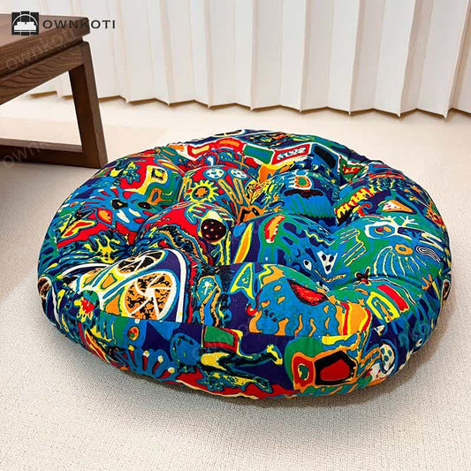 Skorter | Exotic Round-shaped Soft Floor Chair Cushion