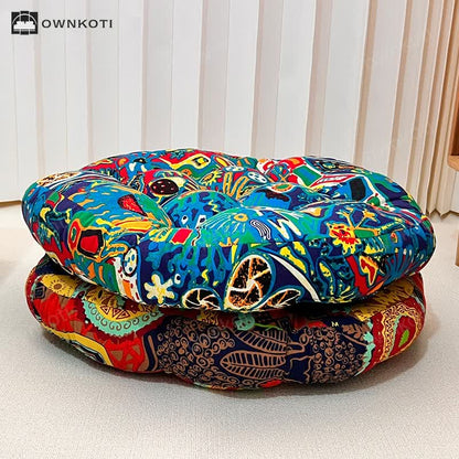 Skorter | Exotic Round-shaped Soft Floor Chair Cushion