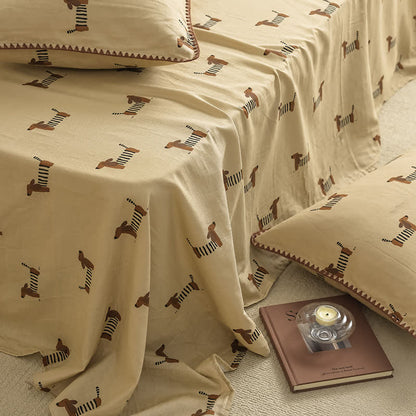 Skorter | Dachshund Double Layers Cotton Gauze Coverlet