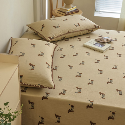 Skorter | Dachshund Double Layers Cotton Gauze Coverlet