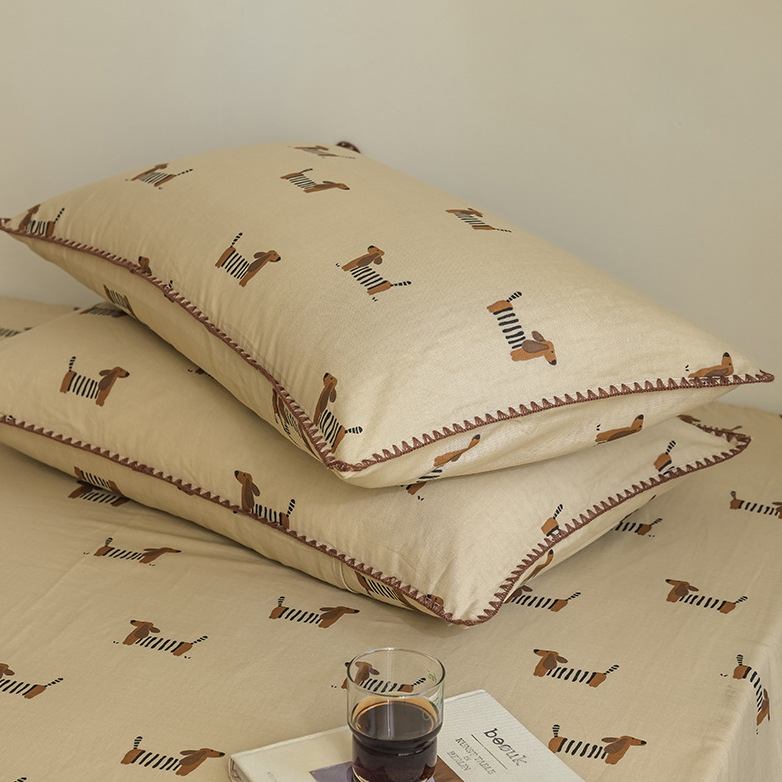 Skorter | Dachshund Double Layers Cotton Gauze Coverlet
