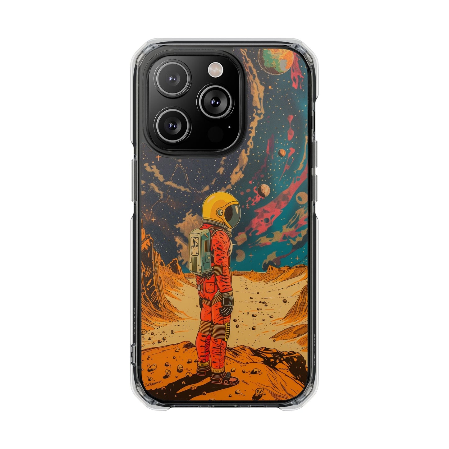 Skorter | Astronaut on Planet X Magnetic Clear Case for iPhone Series