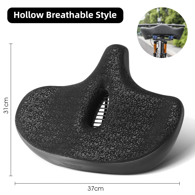 Skorter | Wide Ergonomic Bike Saddle – Comfortable Saddle with Shock Absorption for City and Mountain Bikes