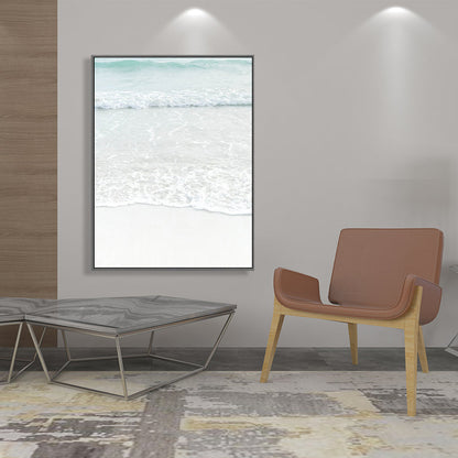 Skorter | Beige Sea-water Wall Decoration Tropical Style Texture Canvas Print for Dining Room