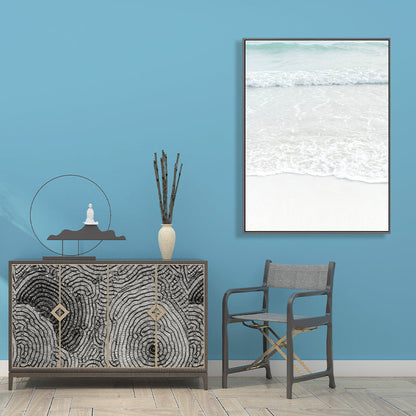 Skorter | Beige Sea-water Wall Decoration Tropical Style Texture Canvas Print for Dining Room