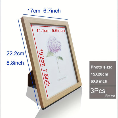 Skorter | 3-part Wooden Picture Frame - Classic Picture Frame for Wall and Table Decoration, Perfect for Parties and Gifts
