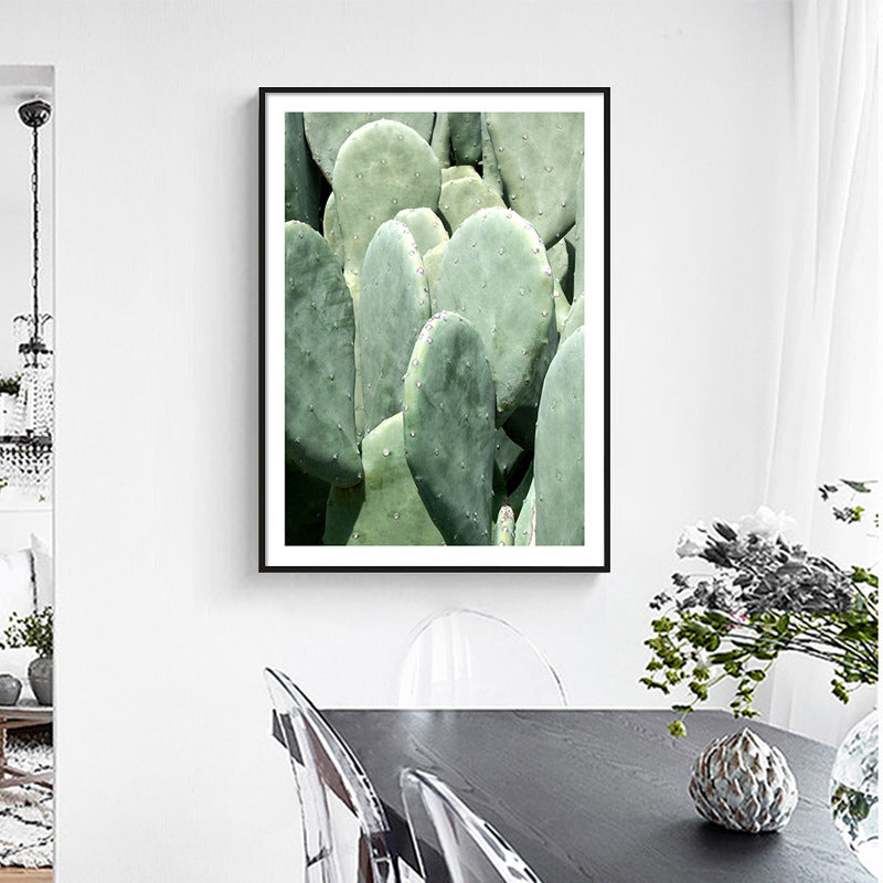 Skorter | Cactus Signs Soft Color Canvas Wall Art Print Texture, Multiple Size Options
