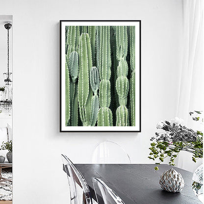 Skorter | Cactus Signs Soft Color Canvas Wall Art Print Texture, Multiple Size Options
