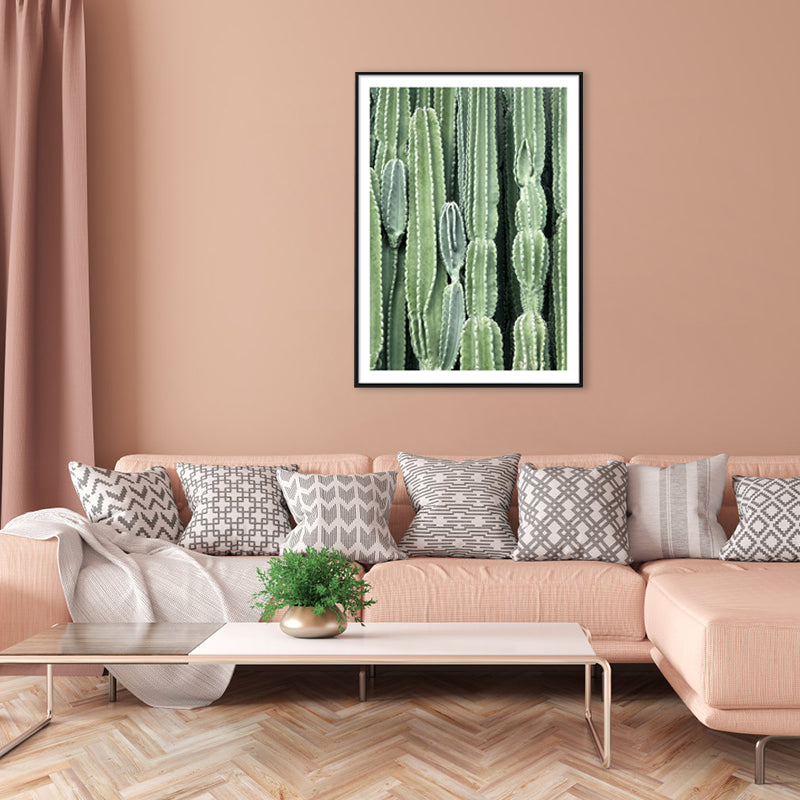 Skorter | Cactus Signs Soft Color Canvas Wall Art Print Texture, Multiple Size Options