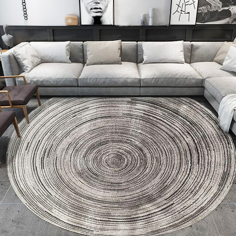 Skorter | Creative Multicolor Modernist Rug Polyester Circle and Brush Stroke Pattern Rug Washable Pet Friendly Non-Slip Rug for the Living Room
