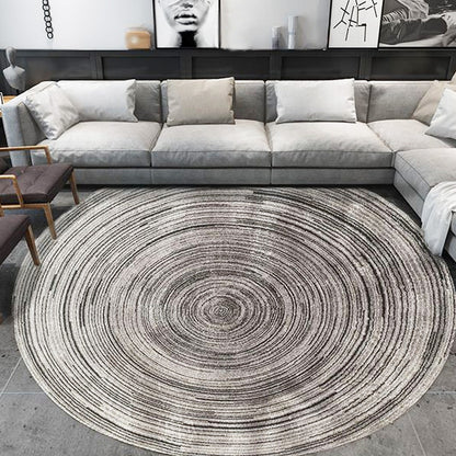 Skorter | Creative Multicolor Modernist Rug Polyester Circle and Brush Stroke Pattern Rug Washable Pet Friendly Non-Slip Rug for the Living Room
