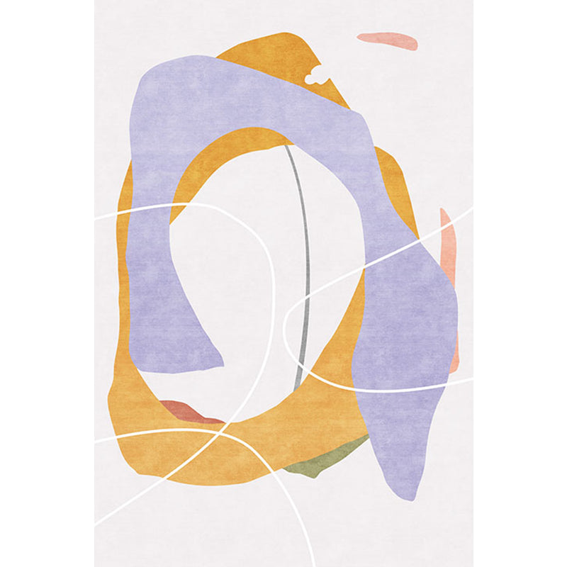 Skorter | Creative Multicolor Modernist Carpet Polyester Abstract Carpet Washable Pet-Friendly Non-Slip Rug for Living Room