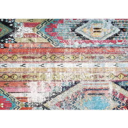 Skorter | Bohemian Tribal Pattern Rug More Colors Polyester Rug Machine Washable Non-Slip Back Rug for Living Room