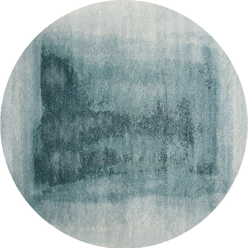 Skorter | Contemporary watercolour patterned rug with twist stripes Multi-colour polyester rug Non-slip backing Washable Pet-friendly rug for bedroom