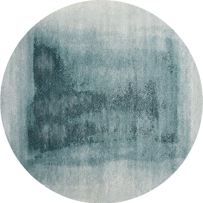 Skorter | Contemporary watercolour patterned rug with twist stripes Multi-colour polyester rug Non-slip backing Washable Pet-friendly rug for bedroom