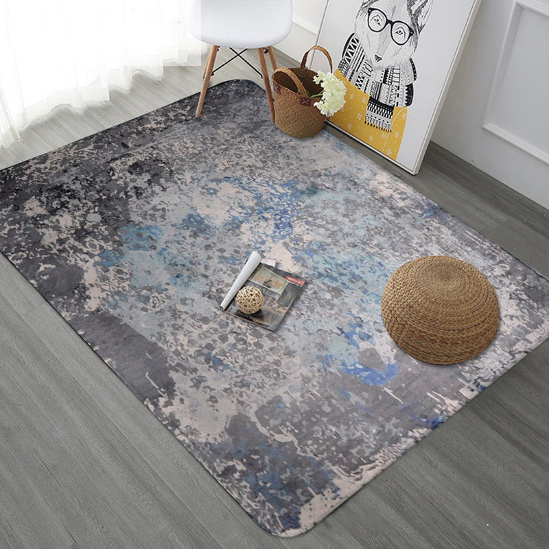 Skorter | Creative abstract rug Multicolor Industrial design rug Polyester Pet-friendly non-slip backing Washable rug for the living room